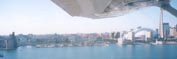 Dcollage de la 08, Toronto City Center Airport.Vue de Toronto, tour CN et Skydome